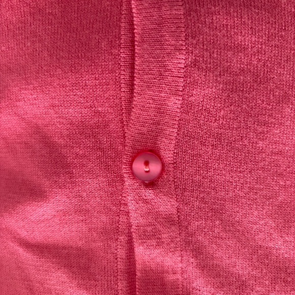 Allie & Rob Women's Hot Pink Button Front Cardigan Sweater Size L 3/4 Sleeve NWT - Picture 6 of 8